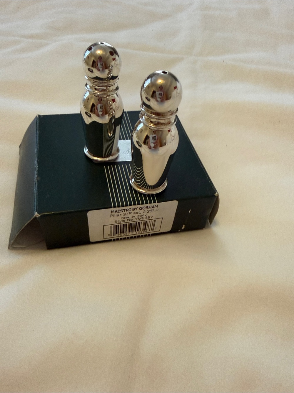 Gorham Polished Silver Salt and Pepper Shakers